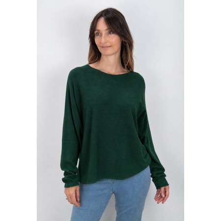 Amazing Woman Mya Forest Round Neck Lightweight Supersoft Knit - Green