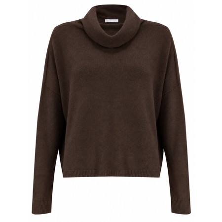 Amazing Woman Jannie Brown Supersoft Cowl Boxy Knit - Brown