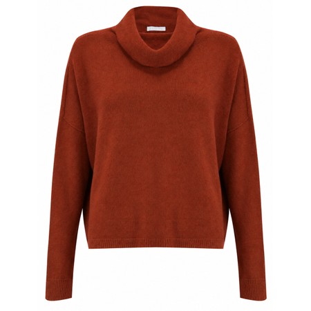 Amazing Woman Jannie Rust Supersoft Cowl Boxy Knit - Red