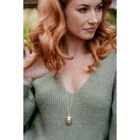 Bill Skinner Squirrel Acorn Locket Necklace - Gold