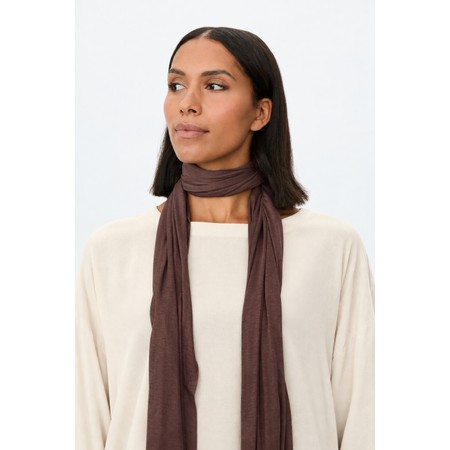 Masai Clothing Amega Chocolate Plum Solid Jersey Scarf - Brown