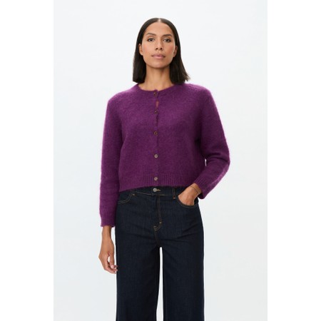 Masai Clothing Lavi Gloxinia  Knit Cardigan - Purple