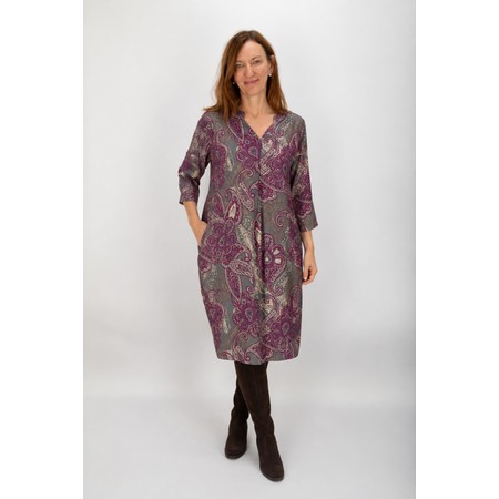 Masai Clothing Nodetta Gloxinia Print Dress - Purple