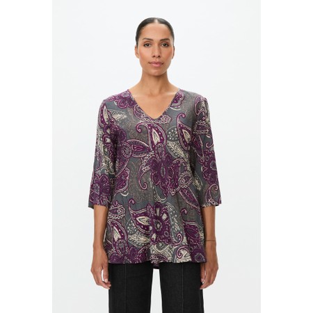 Masai Clothing Kata Gloxinia Print Top - Purple