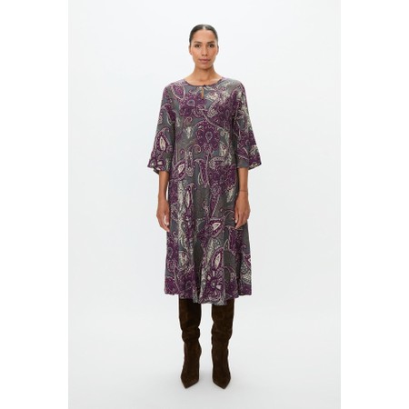 Masai Clothing Nelu Gloxinia Print Dress - Purple