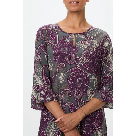 Masai Clothing Nelu Gloxinia Print Dress - Purple