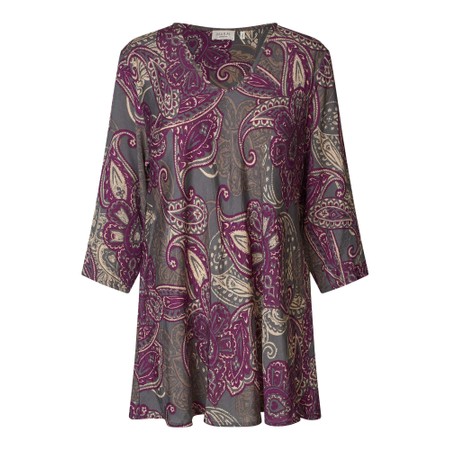 Masai Clothing Kata Gloxinia Print Top - Purple