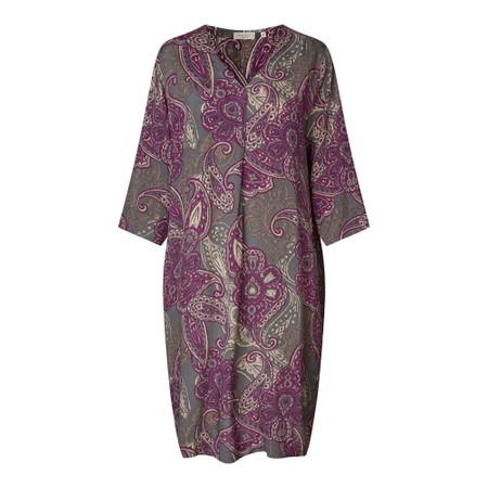 Masai Clothing Nodetta Gloxinia Print Dress - Purple