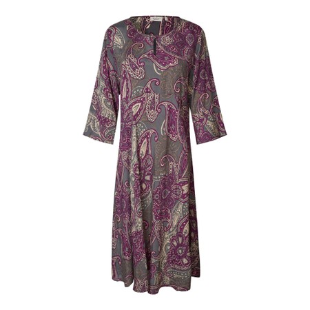 Masai Clothing Nelu Gloxinia Print Dress - Purple