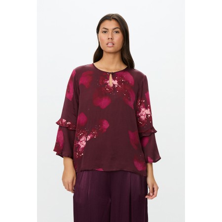 Masai Clothing Bimelda Print Top - Purple