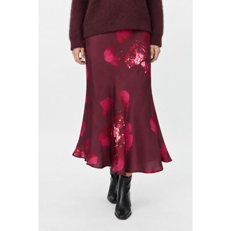 Masai Clothing Solviera Fig Print Skirt - Purple