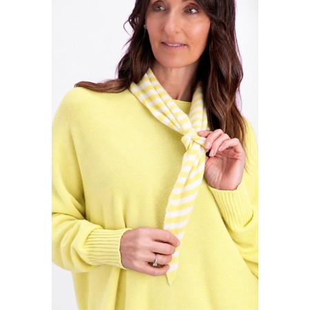 Gemini Label Accessories Triangle Neck Yellow Stripe SuperSoft Wool Scarf - Yellow