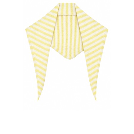 Gemini Label Accessories Triangle Neck Yellow Stripe SuperSoft Wool Scarf - Yellow