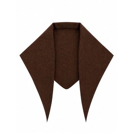 Gemini Label Accessories Triangle Neck Brown Plain Supersoft Wool Scarf - Brown