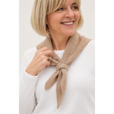 Gemini Label Accessories Triangle Neck Mocca Plain Supersoft Wool Scarf - Brown