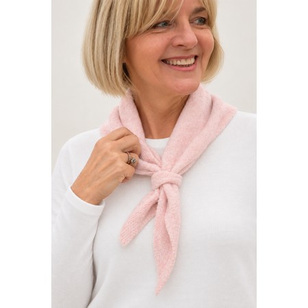 Gemini Label Accessories Triangle Neck Pink Plain Supersoft Wool Scarf - Pink