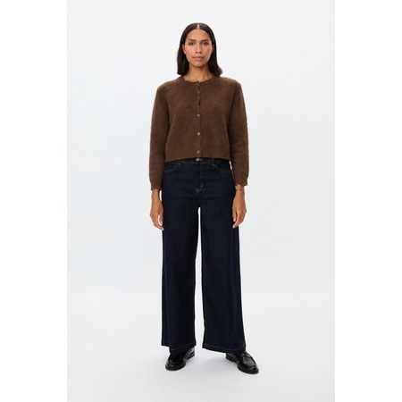Masai Clothing Lavi Slate Brown Knit Cardigan - Brown