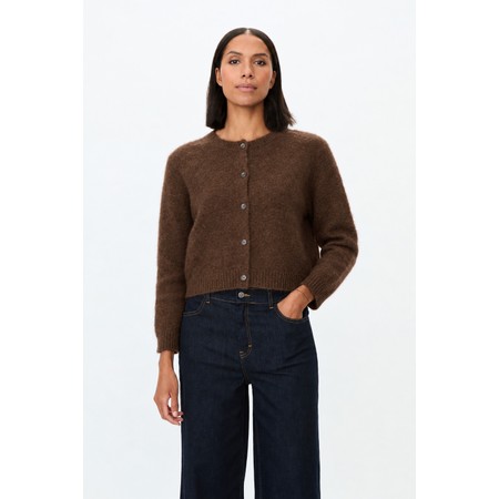 Masai Clothing Lavi Slate Brown Knit Cardigan - Brown