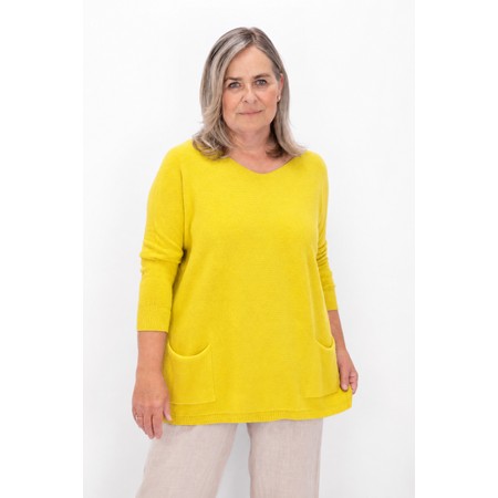Amazing Woman Caryf X Ochre Round Neck Oversized Jumper - Yellow
