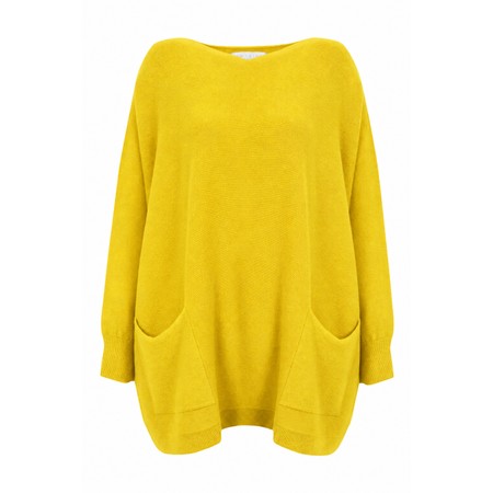 Amazing Woman Caryf X Ochre Round Neck Oversized Jumper - Yellow