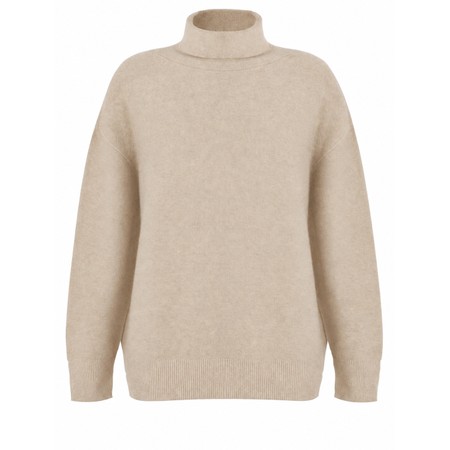 Amazing Woman Zoie Polo Neck Supersoft Knit - Beige