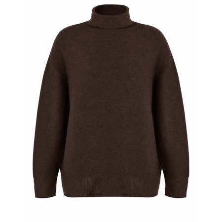 Amazing Woman Zoie Polo Neck Supersoft Knit - Brown