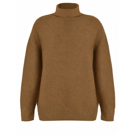 Amazing Woman Zoie Polo Neck Supersoft Knit - Brown