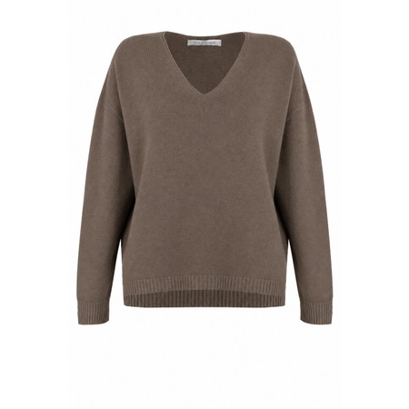 Amazing Woman Zilpah V Neck Boxy Supersoft Knit  - Grey