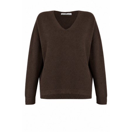 Amazing Woman Zilpah V Neck Boxy Supersoft Knit  - Brown