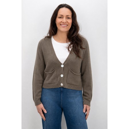Amazing Woman Pookie Cropped Supersoft Knit Cardigan - Grey