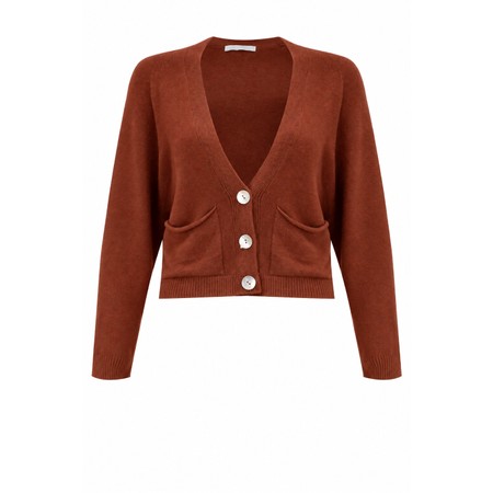 Amazing Woman Pookie Cropped Supersoft Knit Cardigan - Red