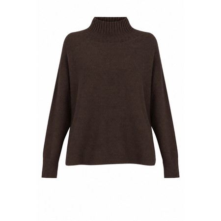 Amazing Woman Jolie Boxy High Neck Knit - Brown