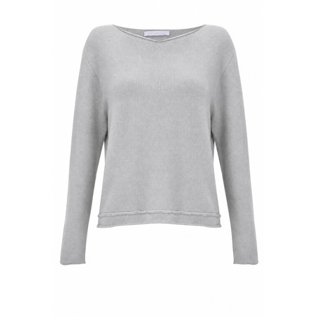 Amazing Woman Chloe Supersoft Roll Hem Boxy Knit - Metallic
