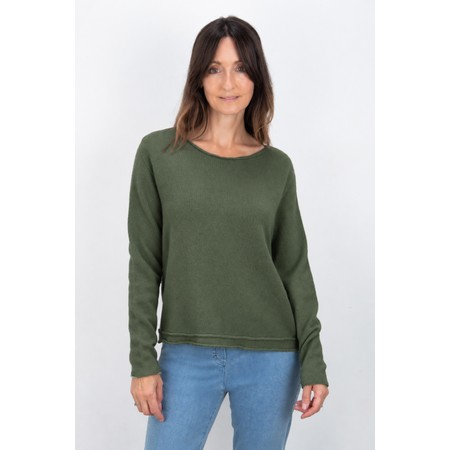 Amazing Woman Chloe Supersoft Roll Hem Boxy Knit - Green