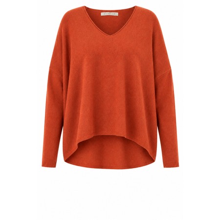 Amazing Woman Mika Boxy Burnt Orange Fine Knit Jumper - Orange