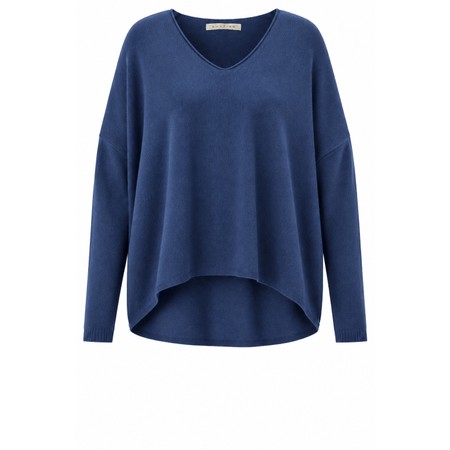 Amazing Woman Mika Bright Navy Boxy Fine Knit Jumper - Blue