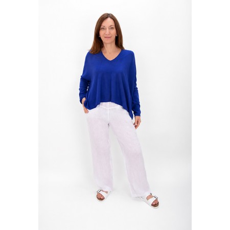 Amazing Woman Mika Blusa Blue Boxy Fine Knit Jumper - Blue