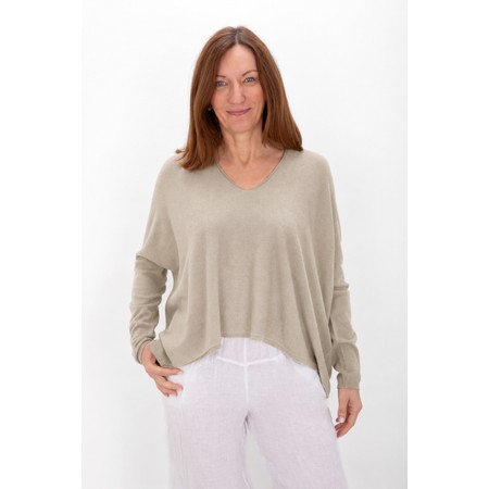 Amazing Woman Mika Boxy Beige Fine Knit Jumper - Beige