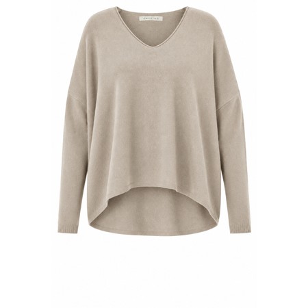 Amazing Woman Mika Boxy Beige Fine Knit Jumper - Beige