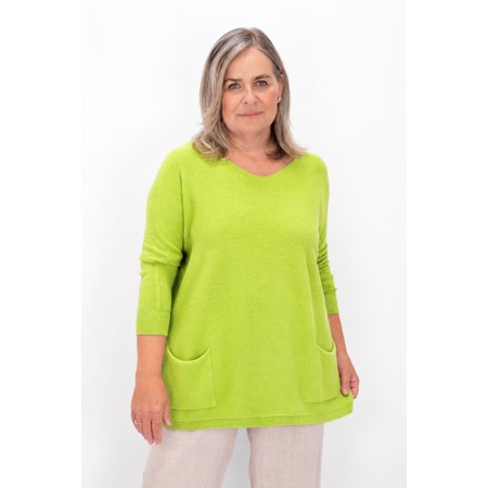 Amazing Woman Caryf X Zest Round Neck Oversized Jumper - Green