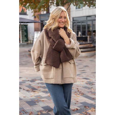 RINO AND PELLE Asho Coffee Roast Teddy Scarf - Brown