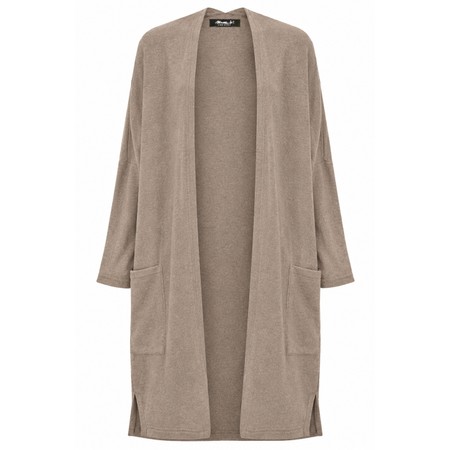 Mama B Soufle U Alpaca Plain Fleece Cardigan - Beige