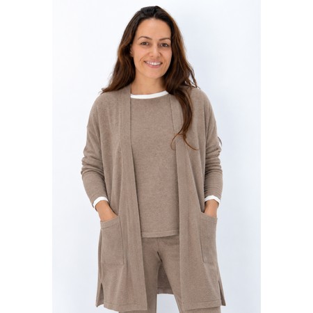 Mama B Soufle U Alpaca Plain Fleece Cardigan - Beige