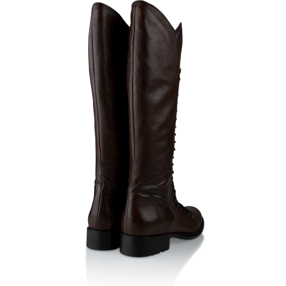 Cara Footwear Lace Front Boot in Brown Cara Footwear Lace Front Boot in Brown