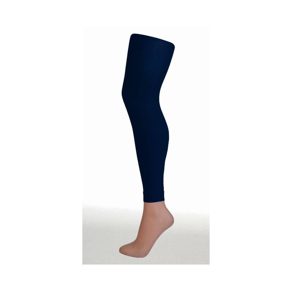 Pamela Mann 120 Denier Footless tights in Navy