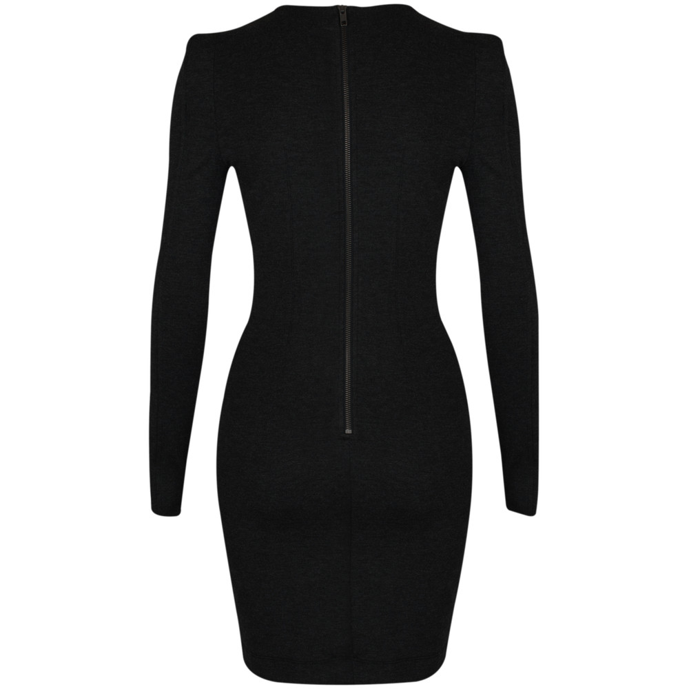 French Connection Samantha Stretch Dress in Black