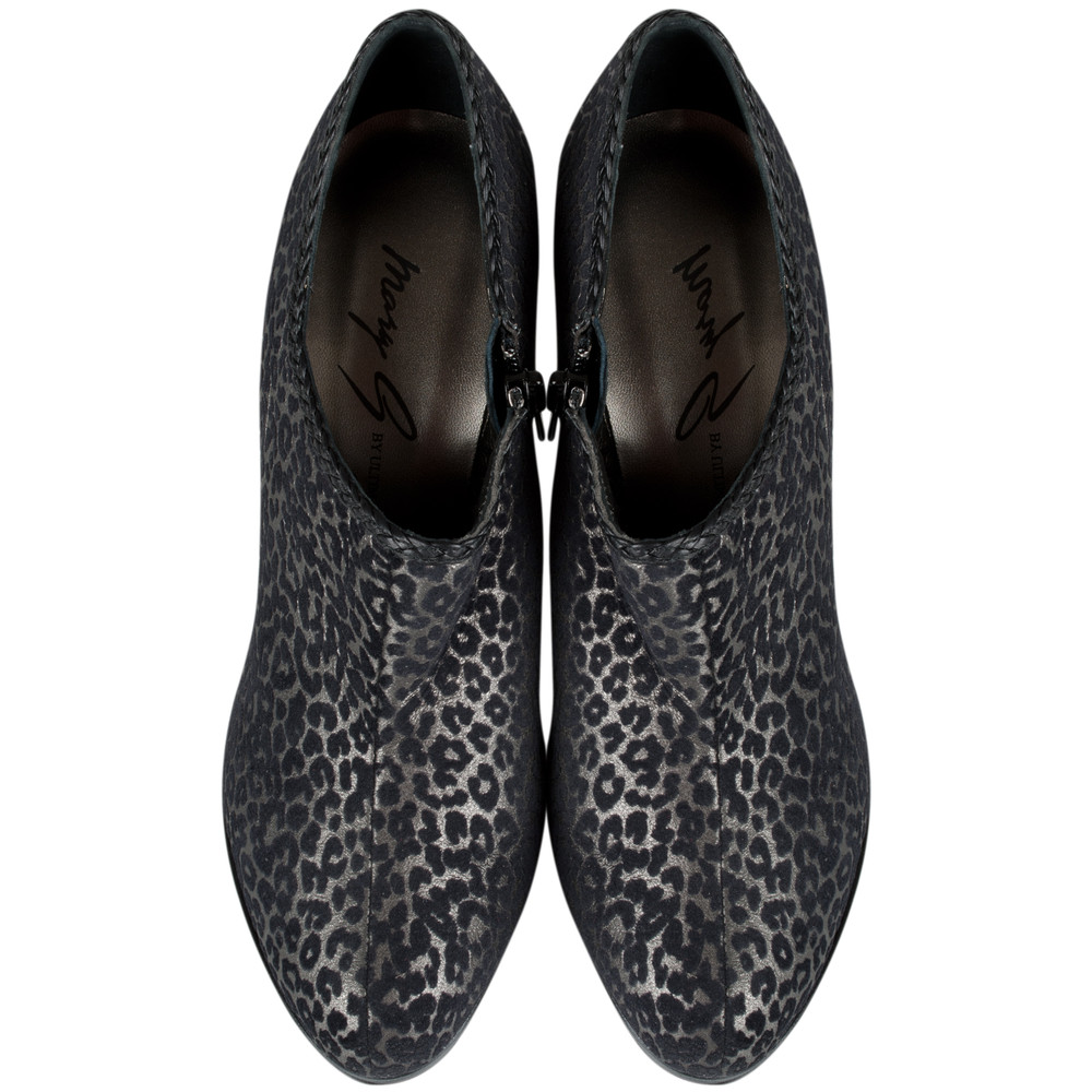 Ultimate Collection High Heel Shoe Boot in Pewter