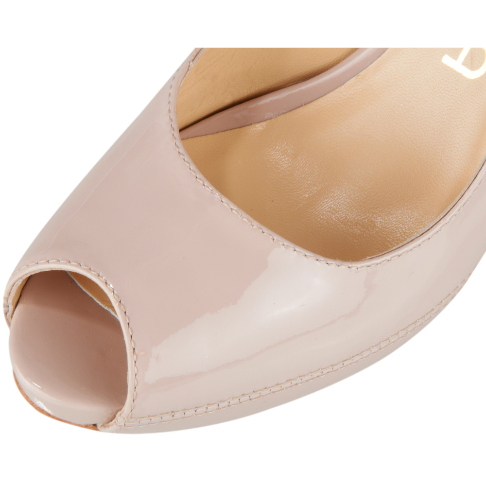 Nude cheap open toe