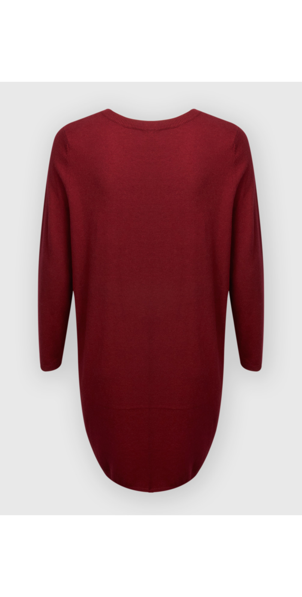 Sandwich Clothing Long Sleeve Cotton Wool Jumper Dress in Cranberry