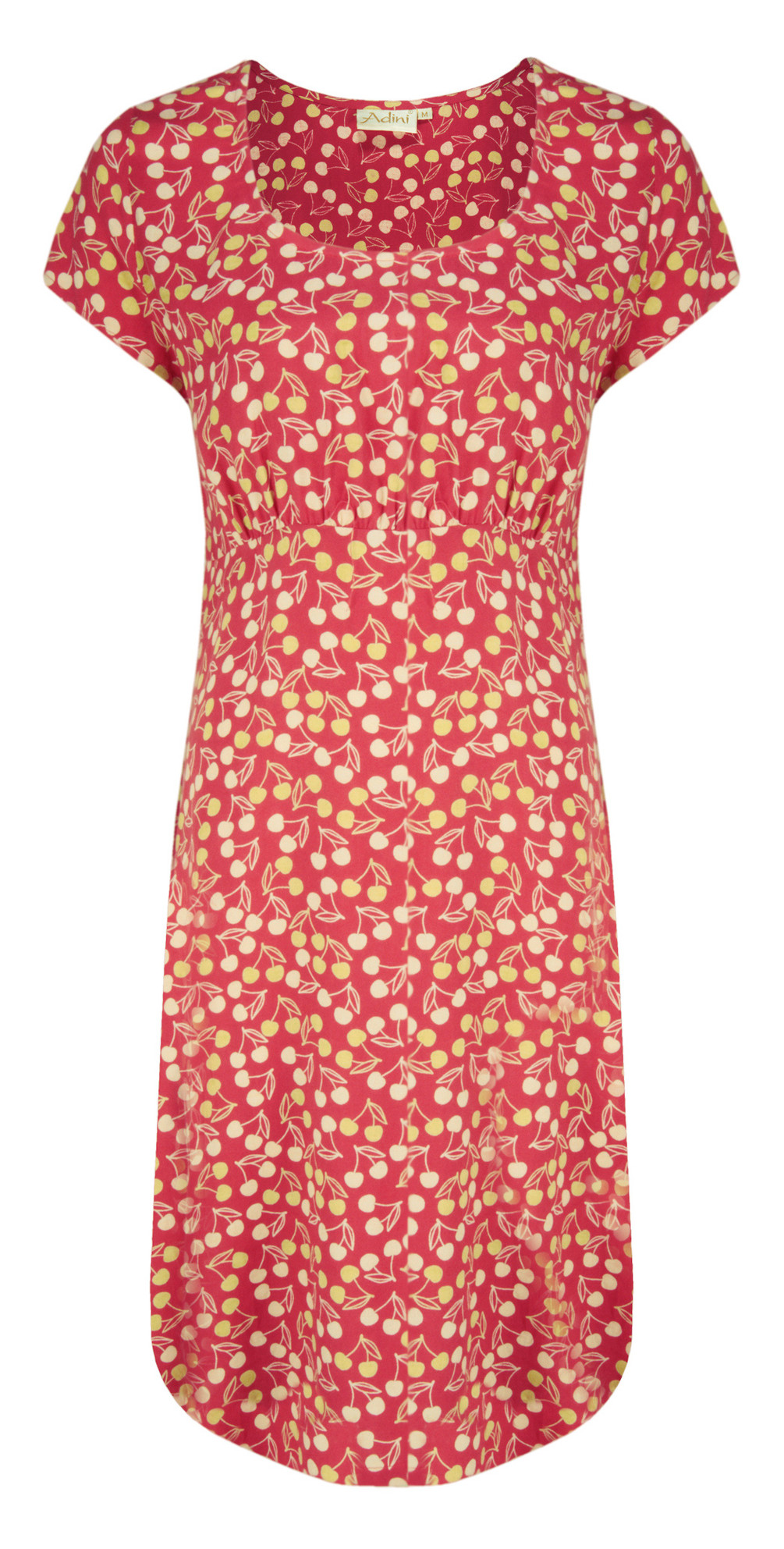 Adini Cherry Print Dress in F/Rose